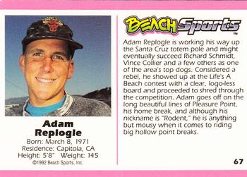 1992 Beach Sports #67 Adam Replogle Back